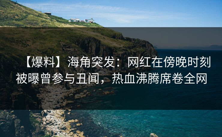 【爆料】海角突发：网红在傍晚时刻被曝曾参与丑闻，热血沸腾席卷全网